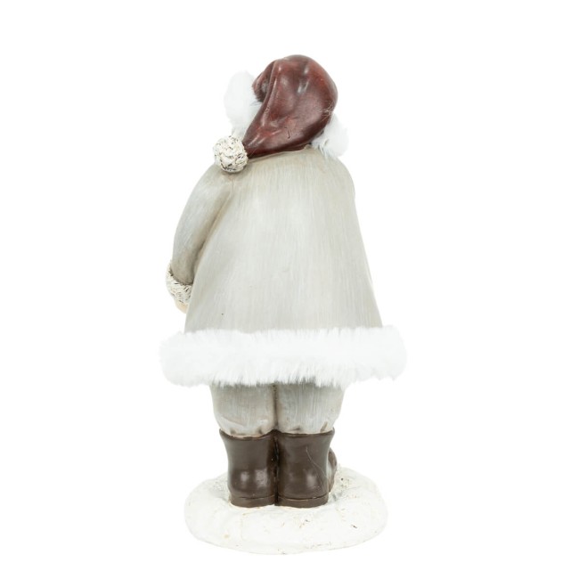 Babbo Natale con Calendario in Poliresina H.22,5 cm