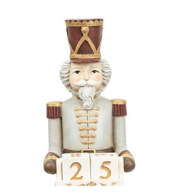 Schiaccianoci Natalizio con Calendario dell'Avvento H.31,5 cm Schiaccianoci Natalizio con Calendario dell'Avvento H.31,5 cm