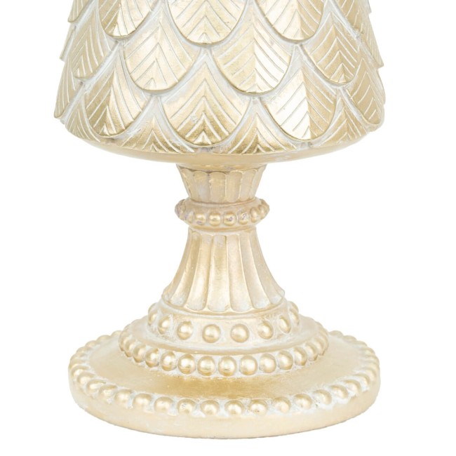 Alberello Natalizio Bianco e Oro in Poliresina H.42 cm