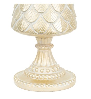 Alberello Natalizio Bianco e Oro in Poliresina H.42 cm