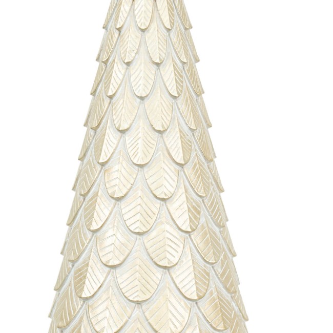 Alberello Natalizio Bianco e Oro in Poliresina H.42 cm