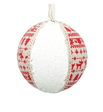 Palla di Natale in Stoffa D.12 cm