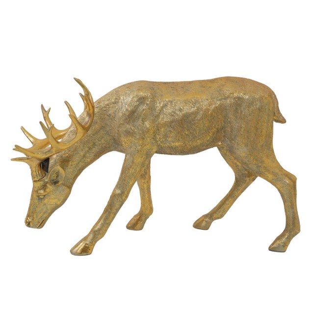 Renna Natalizia Oro in Resina – H. 70,5 cm