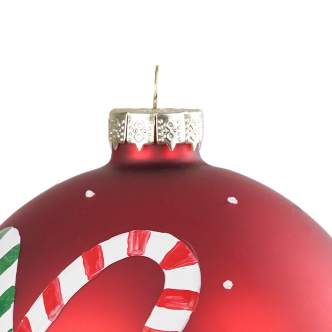 Palla di Natale in Vetro Decorata - 2 Misure