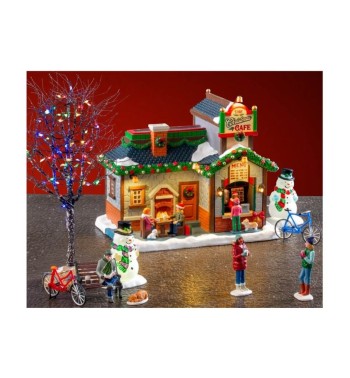 The Christmas Cafe Set - Lemax 56675 The Christmas Cafe Set - Lemax 56675