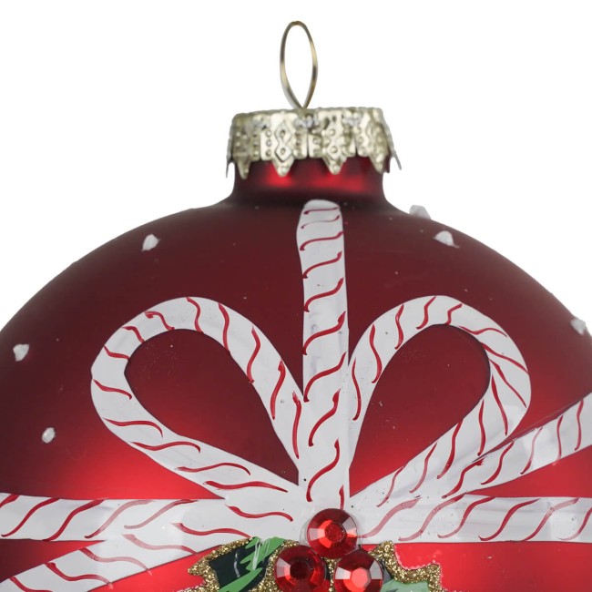 Pallina di Natale in Vetro Decorato 2 Misure