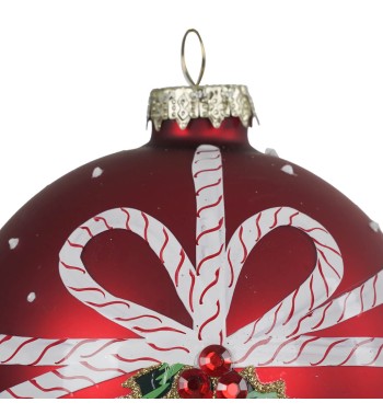 Pallina di Natale in Vetro Decorato 2 Misure