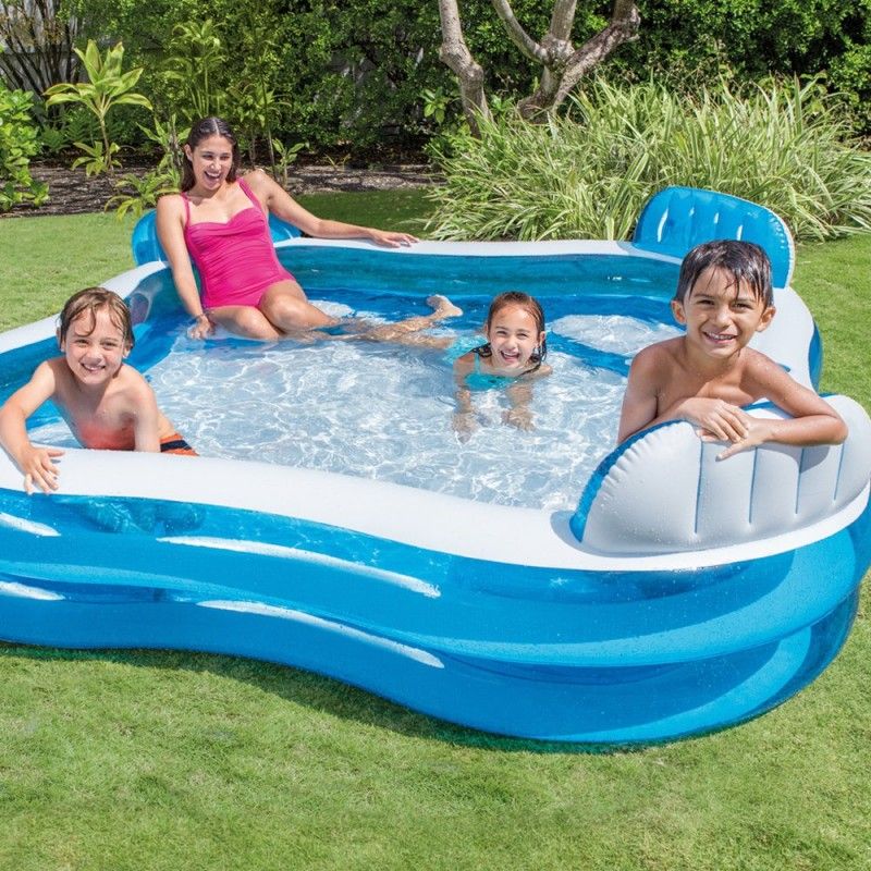 Piscina Gonfiabile con 4 Sedili 229x229x66 cm - Intex 56475