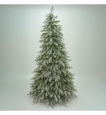 Albero di Natale Innevato Slim con Luci Led - Chamonix Albero di Natale Innevato Slim con Luci Led - Chamonix