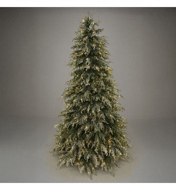 Albero di Natale Innevato Slim con Luci Led - Chamonix Albero di Natale Innevato Slim con Luci Led - Chamonix