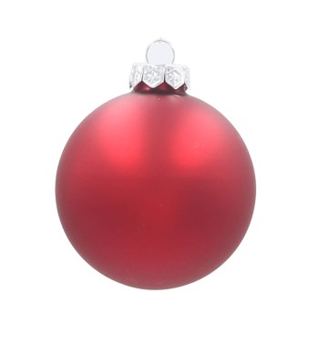 Palle di Natale in Vetro Opaco D.2,5 cm Conf. in Tubo da 48 Pz