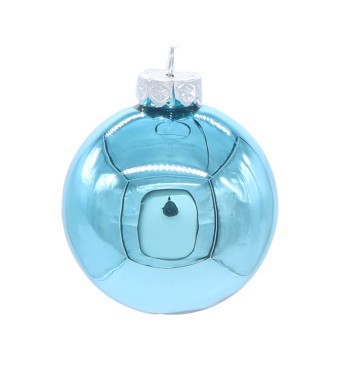 Palle di Natale in Vetro Lucido D.2,5 cm Conf. in Tubo da 48 Pz