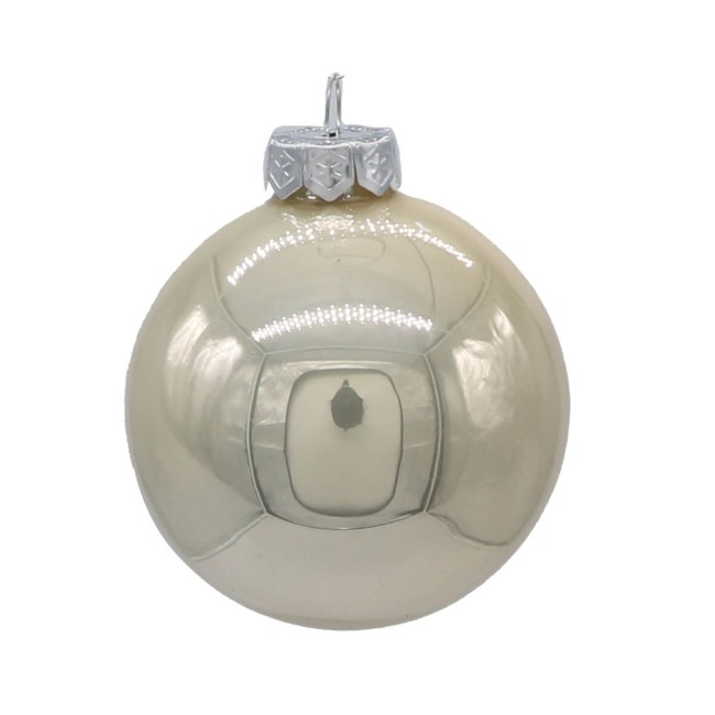 Palle di Natale in Vetro Perlato D.3 cm Conf. in Tubo da 45 Pz