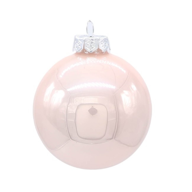 Palle di Natale in Vetro Perlato D.3 cm Conf. in Tubo da 45 Pz