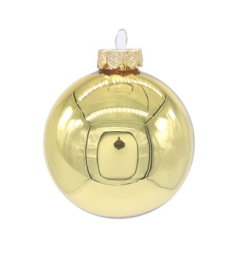 Palle di Natale in Vetro Lucide D.6 cm Conf. in Tubo da 20 Pz