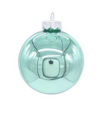 Palle di Natale in Vetro Lucide D.6 cm Conf. in Tubo da 20 Pz