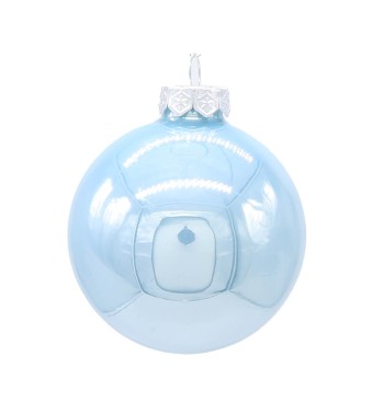 Palle di Natale in Vetro Perlate D.8 cm Conf. in Tubo da 16 Pz