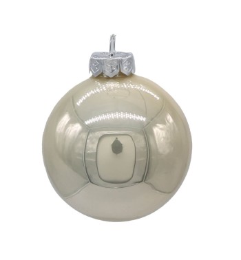 Palle di Natale in Vetro Perlato D.10 cm Conf. in Tubo da 8 Pz