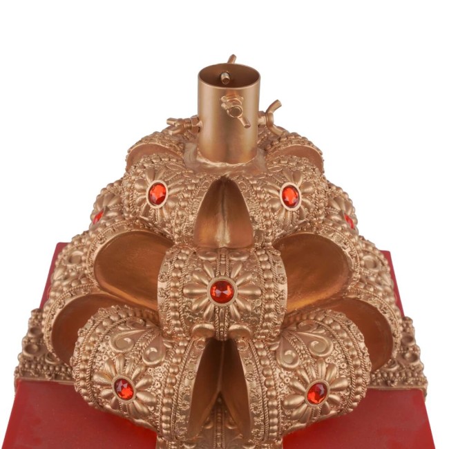 Base per Albero di Natale a Forma di Pacco Regalo in Resina H.61 cm