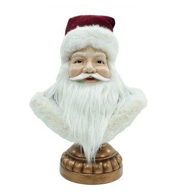 Busto di Babbo Natale in Resina H.32 cm
