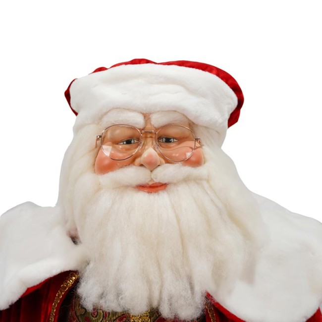Babbo Natale su Stand con Abito Rosso H.180 cm