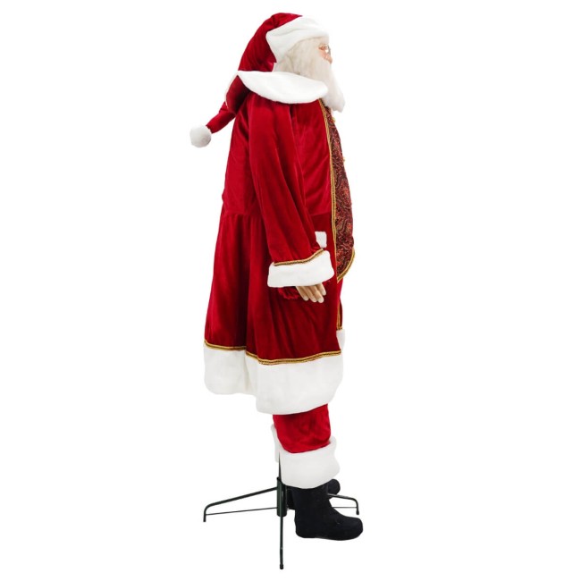 Babbo Natale su Stand con Abito Rosso H.190 cm