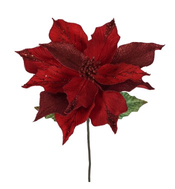 Poinsettia Natalizia in Velluto 60 cm