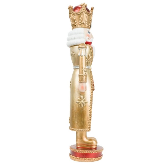 Schiaccianoci Natalizio in Resina con Corona H.46 cm