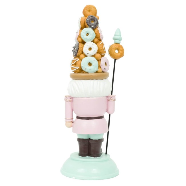 Schiaccianoci Natalizio con Cappello di Ciambelle H.33,5 cm