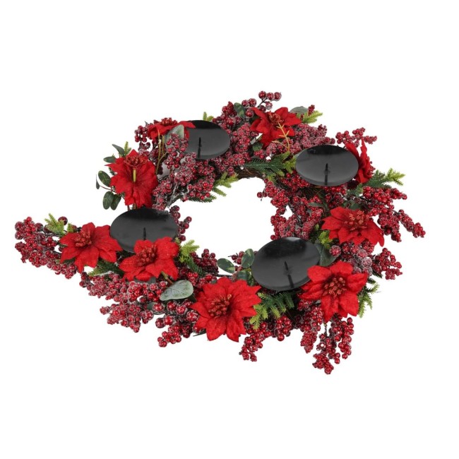 Ghirlanda Porta Candele di Natale D.60 cm