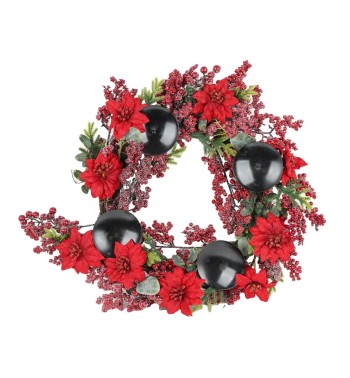 Ghirlanda Porta Candele di Natale D.60 cm Ghirlanda Porta Candele di Natale D.60 cm