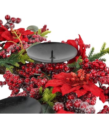 Ghirlanda Porta Candele di Natale D.60 cm Ghirlanda Porta Candele di Natale D.60 cm