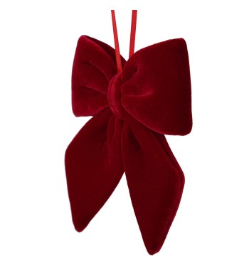 Fiocco Natalizio in Velluto 12 cm Vari Colori