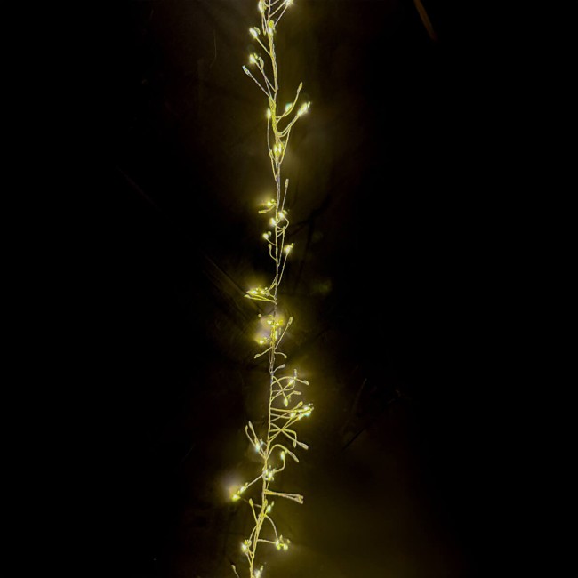 Catena Luminosa Cluster con 1500 Led Bianco Caldo Cavo Gold 10 m