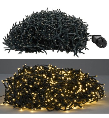 Catena Luminosa 65 Metri con 1300 LED Bianco Naturale - Funzione Memory
