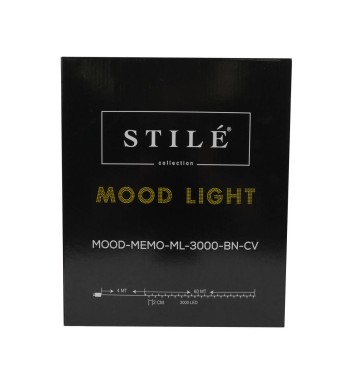 Catena Luminosa 3000 Microled Bianco Naturale Cavo Verde 60 metri