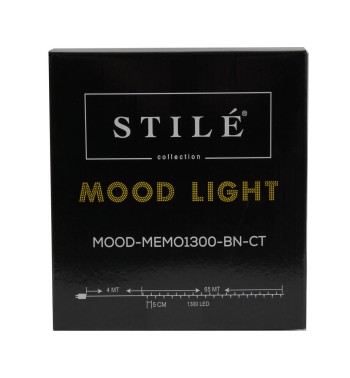 Catena Luminosa 1300 Led Bianco Naturale 8 con Giochi di Luce 65 metri