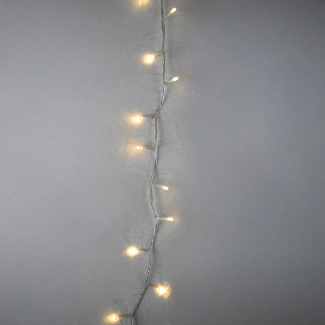 Catena Luminosa 1300 Led Bianco Naturale 8 con Giochi di Luce 65 metri