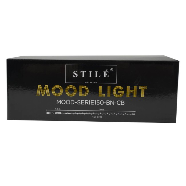 Catena Luminosa Professionale 135 Led Bianco Naturale + 15 Flash| Cavo Bianco 10 Metri Connettibile| Uso Esterno IP67