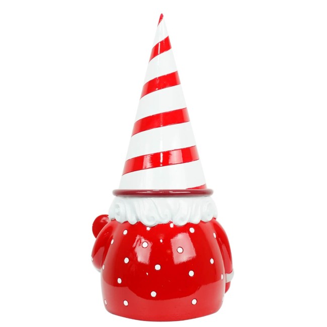 Gnomo Natalizio con Leccalecca in Resina H.41,5 cm