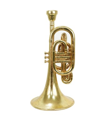 Candelabro Natalizio Tromba in Resina Oro H.42 cm Candelabro Natalizio Tromba in Resina Oro H.42 cm