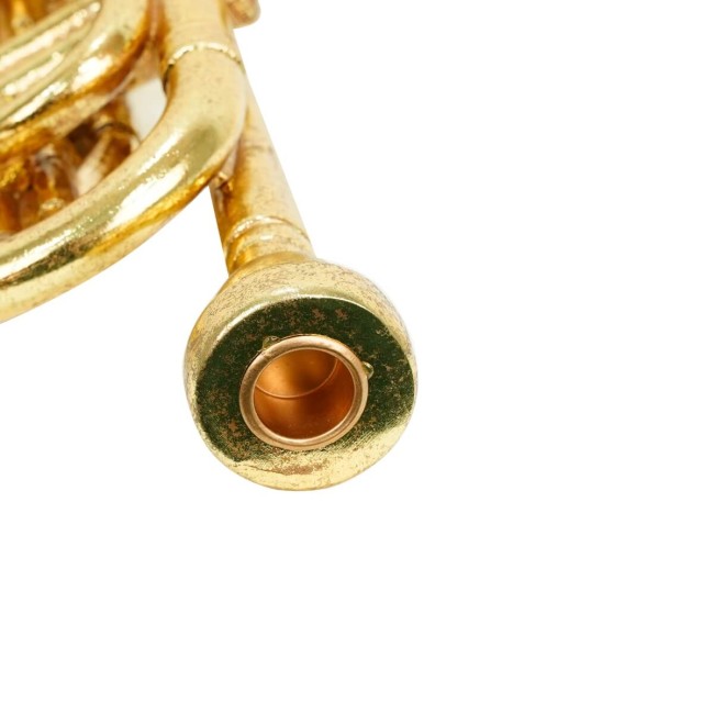 Candelabro Natalizio Tromba in Resina Oro H.42 cm