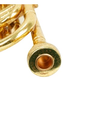 Candelabro Natalizio Tromba in Resina Oro H.42 cm Candelabro Natalizio Tromba in Resina Oro H.42 cm