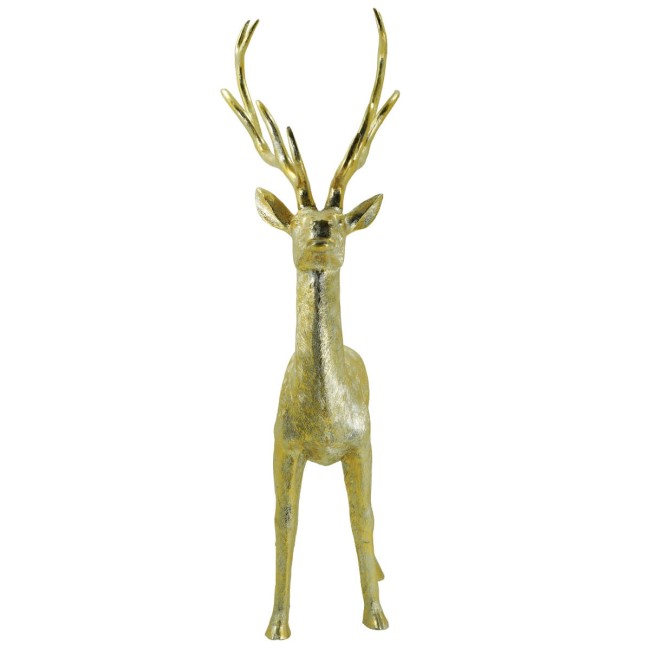 Renna Natalizia Oro Bronzato con Corna Lunghe H.214 cm