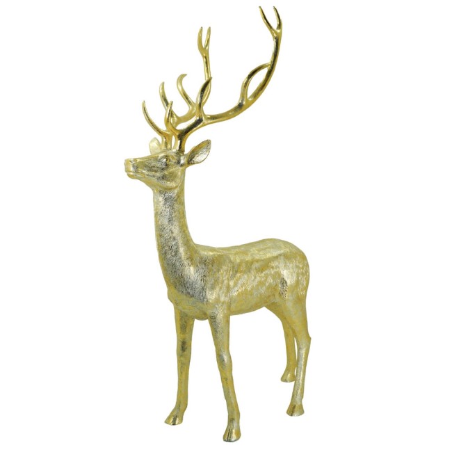 Renna Natalizia Oro Bronzato con Corna Lunghe H.214 cm