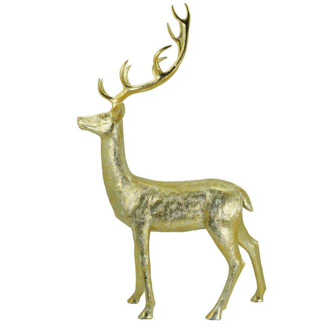 Renna Natalizia Oro Bronzato con Corna Lunghe H.214 cm