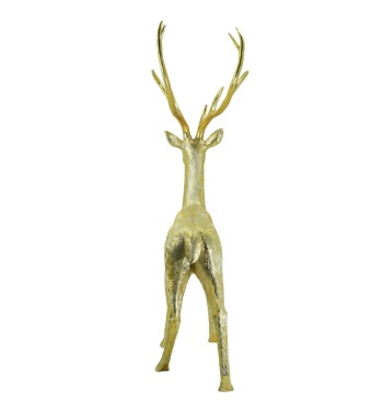 Renna Natalizia Oro Bronzato con Corna Lunghe H.214 cm Renna Natalizia Oro Bronzato con Corna Lunghe H.214 cm