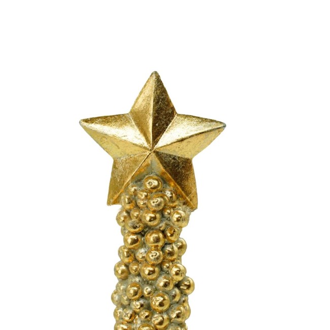 Albero in Resina Oro con Puntale a Stella 2 Misure