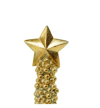 Albero in Resina Oro con Puntale a Stella 2 Misure