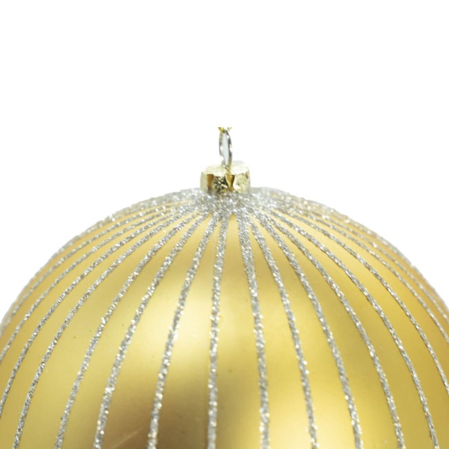 Palla di Natale Oro Lucida e Opaca D.14 cm Conf. da 1 Pz